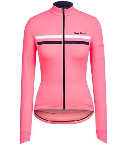 UGLY FROG Damen Winter Radtrikot Set - Langarm Thermo Fahrradkleidung Mit Polsterhose