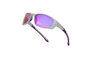 Myiaur Women Sports Sunglasses for Running Cycling UV400 Protection Polarized Lens Lightweight Wrap Around Design M8140