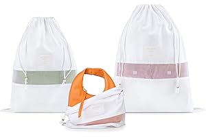 Hayden Hill Sacs à Poussière en Coton Bio pour Sacs à Main - Lot Varié de 3 Tailles - Rangement Sac à Main et Chaussures - Certifié Neutre en Carbone