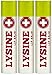 LYSINE Lip Balm 0.15 oz (4g) Tube - Lip Care Stick - for Chapped Lips - Buy 2, get a 3rd EXTRA Tube for FREE ! - 1st Class P&P