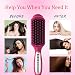 Hair Straightener,Longko 3 In 1 Electronic Hair Straightening Brush With LCD Temperature Control 120? to 200?, Hair Comb with Fast Styling, Detangling Electric Straightener(Rose Red)