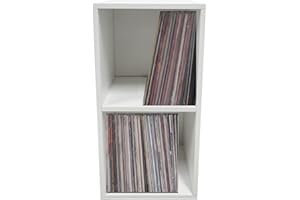 VDD Armario para discos de vinilo LP - 2 compartimentos - blanco