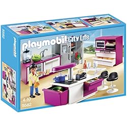 Playmobil - 5582 - Jeu De Construction - Cuisine Avec Ilot