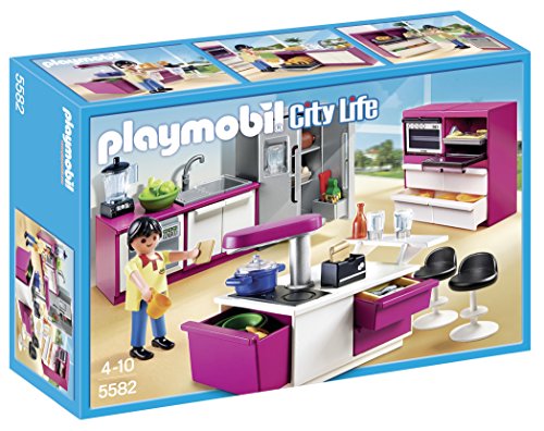 Playmobil - 5582 - Jeu De Construction - Cuisine Avec Ilot