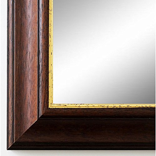 Spiegel Wandspiegel Badspiegel Flurspiegel Garderobenspiegel - Über 200 Größen - Genua Braun Gold 4,3 - Außenmaß des Spiegels 70 x 140 - Wunschmaße auf Anfrage - Antik, Barock