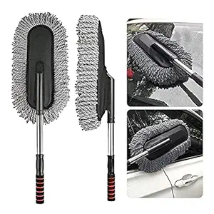 FEMAVA Microfiber Flexible Duster Car Wash | Car Cleaning Accessories | Microfiber | Brushes | Dry/Wet Home, Kitchen, Office Cleaning Brush with Expandable Handle