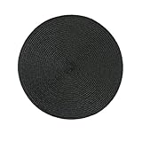 teller untersetzer leder Material: 100 % Polypropylen Stuco trends textile 2003-7 4er Pack, Tischset Rund 35 cm, 100% Polypropylen, schwarz