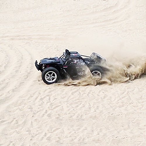 Vatos RC Car Off Road High Speed 4WD 40km/h 1:12 Scale 50M Remote Control 15 Mins Playing Time 2.4GHz Electric Vehicle Buggy Truck with LED Night Vision (Li Battery&USB Cable Included) (BLACK)