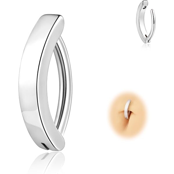 Piercing Nombril Titane G23 Doré Avec Opale Blanche - 14G Filetage Interne 10mm
