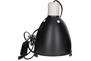 Reptiles Planet - Black Clamp 16 - Support d'Ampoule à Pince pour Terrarium - Ø 16 cm - H 19 cm