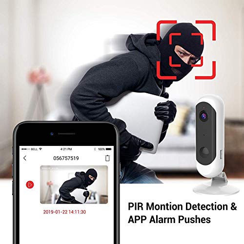 Preisvergleich Produktbild Luckyx HD 1080P WiFi Überwachungskamera Innen WLAN Handy Wireless IP Kamera Mit Bewegungserkennung, 2-Wege-Audio, Infrarot Nachtsicht, Baby / Haustier / Haus Sicherheitskamera PIR-Bewegungserkennung