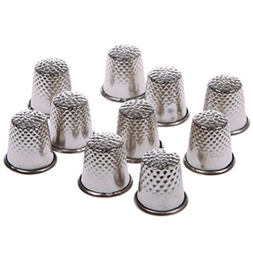 Blue Vessel 10pcs Vintage Finger Fingerhut Protector Nähen Pin Nadel Metall Schild
