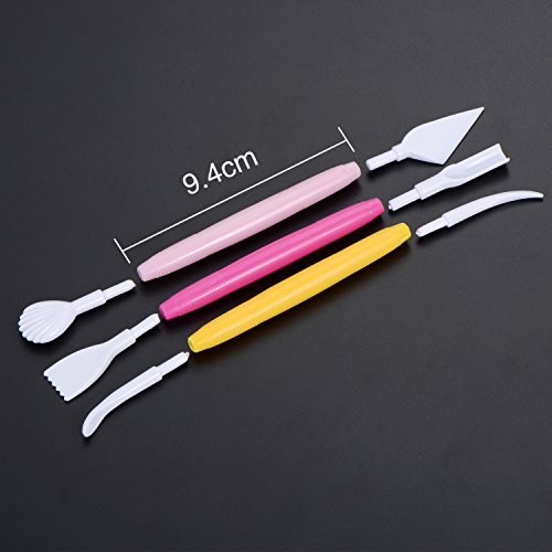 Willbond 12 Stück Töpferei Werkzeug Ton Skulptur Clay Shaping Sculpting Tools Set Keramik Carving Werkzeuge für Keramik Ton Keramik, Verschiedene Farben - 3