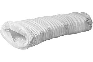 ABOUT VENT 110x55mm Tubo Aire Flexible de PVC - Manguera de Aire Acondicionado Portátil - Manguera para Extractor de Aire, Climatización, Secadora - Conducto de Aire de 1m de Longitud