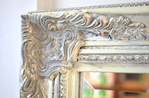 Wandspiegel Spiegel Landhaus Garderobenspiegel antik grau Vintage shabby Ornament ca. 62 x 82cm - 6