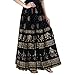 Home Shop Gift Gold printed Cotton long Skirt for women ( free Size) RS.495.00