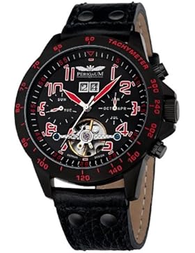 Perigaum 1972 Automatic Elegante Herrenuhr Offene Unruhe