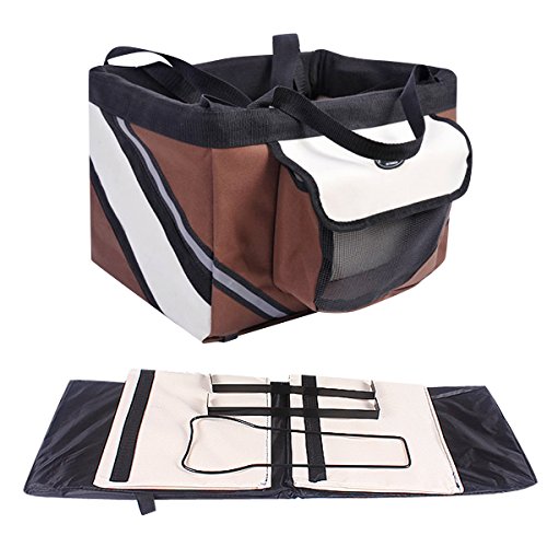 EZI-Folding-Bicycle-Front-Carrier-Small-Pet-Basket-Outdoor-Travel-Coffee-Bag