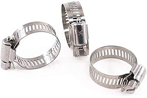NEWLNG 10PCS Abrazadera para Tubo Acero Inoxidable 304 Mordazas para Tuberías 18-32mm Abrazadera de Manguera Ajustable Clip de Tubo de Worm Drive Engranaje Abrazaderas de Tornillo Sinfín Metálico