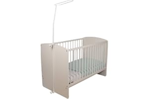 TEGA BABY Tega DM-009 Support pour lit de bébé, avec baldaquin et pinces, blanc