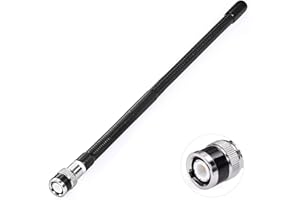 BINGFU Antena BNC PL259 27 MHz Látigo Suave CB Antena Portátil Compatible con Cobra Midland Uniden Maxon President Radio
