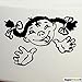 Produktbild freches mädchen 60x60 Wandtattoo Aufkleber Decal von SUPERSTICKI® aus Hochleistungsfolie für alle glatten Flächen UV und Waschanlagenfest Profi Qualität