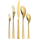 OTTO KONING Berlin Cutlery Set Gold Stainless Steel 30 Pieces 6 People | Gold finish on food grade stainless steel, titanium