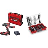 Einhell TP-CD 18/70 Li-i BL (2x2,0Ah), Ak&uuml;l&uuml; Darbeli Vidalama + Einhell Kombi ve Matkap u&ccedil; seti 39 par&ccedil;a, M-BOX kutu