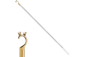 KUNXING Dachfenster Stange zum Öffnen - Stab mit Haken, Dachfenster Öffner Stange, Stock mit Haken Fenster, Stange mit Haken zum Ziehen, Fensteröffner Verlängerung, Fenstergriff Verlängerung für Rollos 115cm