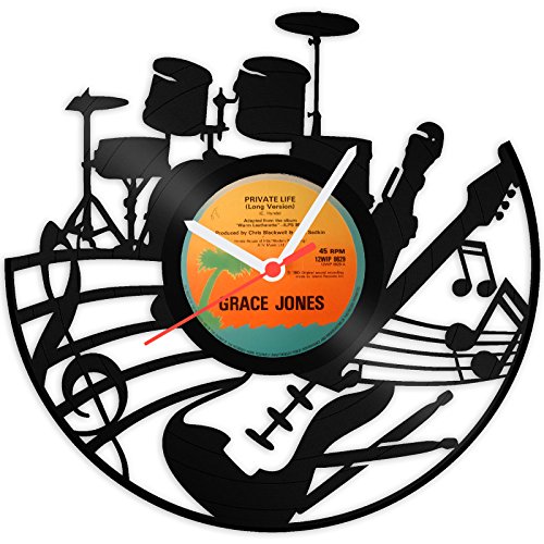 Wanduhr aus Vinyl Schallplattenuhr „Tontreffer“ Upcycling Design Uhr Wand-Deko Vintage-Uhr Wand-Dekoration Retro-Uhr Made in Germany