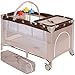 Produktbild LCP Kids Kinder Reisebett faltbar 120x60 cm höherverstellbar Baby Wickelauflage; Farbe: beige