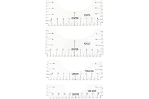 MenYiYDS 4 Pcs T-Shirt Strumenti di Allineamento T-Shirt Trasparente Righello T-Shirt In Vinile Strumento di Sublimazione Righello di Centratura per Tessuto Forniture di Design