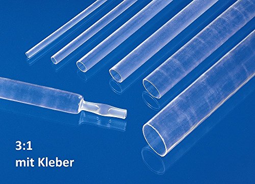 Schrumpfschlauch mit Kleber 4,5mm 1,2m transparent 3:1
