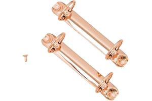 Craftelier - Kit de 2 Mecanismos de Archivadores de 2 Anillas | Tamaño Aprox. 12,2 cm - Diámetro Anillas 3,17 cm (1.25") - Distancia entre Anillas 8 cm | Incluye 4 Brads de Sujeción | Color Oro Rosa