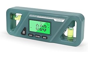 AKIN Digital Spirit Level Protractor Ruler with Backlit LCD, 2 Measuring Modes, Digital Inclinometer Level Measuring Tool
