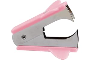 SquarezhenBo Pink Stapler Removal Tool, Staple Remover, Wear-Resistant, Non-Slip Handle, Compact, Office, School, Home Use