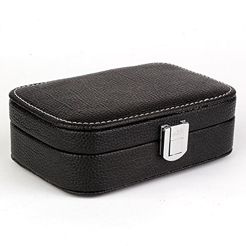 Preisvergleich Produktbild lzzfw Schmuckschatulle Weihnachtsgeschenkbox Portable Leder Reisetasche Ring Halskette Armband Schmuckschatulle Tragbare Aufbewahrungsbox Dekoration Box 15 * 10 * 4,5 Cm