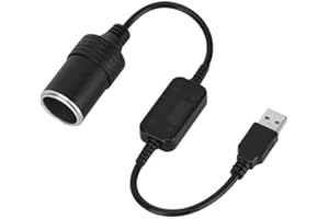 BROCO Convertidor de Adaptador de Encendedor de Cigarrillos,USB a 12V Cargador USB de Encendedor del Coche zócalo Adaptador convertidor de Macho a Hembra