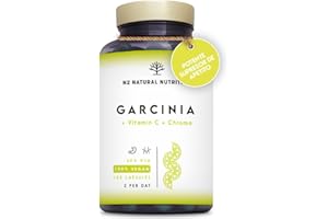 Garcinia Cambogia Extra Forte Pura HCA 60% Integratori per Dimagrire Blocca Fame Soppressore Appetito | Brucia Grassi Naturale Termogenico Vitamina C Cromo | 120 Capsule VEGANO CE N2 Natural Nutrition