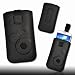 Produktbild Handy Tasche Kunstleder schwarz für Samsung Galaxy ACE 2 / Samsung Galaxy ACE Plus / Nokia Lumia 610 / Nokia N9 / Huawei Vison