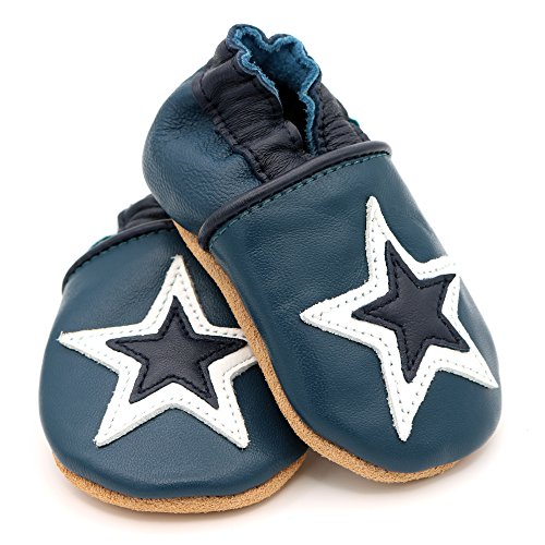 Weiche Baby und Kleinkind Lederschuhe – Jungen und Mädchen – Sterne - 4