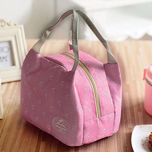 Mamum - Sac à Déjeuner Fraîcheur Thermique isolé boîte à lunch Tote Bento Pouch Lunch Container Sac isotherme (Rose vif)