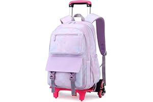 SYDARSYN Mochilas Escolares con Ruedas Mochilas Estudiante Trolley Mochila Bolsas Escolares para Niña Equipaje Maleta Chica Estudiantes de Primaria