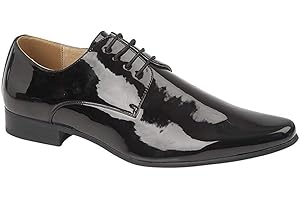 Goor Mens Patent Leather Lined Lace Up Smart Formal Shoes