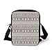 Produktbild LULABE Ethnic,Tribal Geometric Pattern Antique Culture Inspirations Ancient Civilizations Decorative,Cream Black Ruby Print Kids Crossbody Messenger Bag Purse