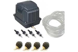 BOYU Outdoor Garden Pond Air Pump with Free Pipe and Air Stones (SES-20 Kit)