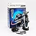 ZJchao Rotary 4D Rechargeable Washable Men's Cordless Safety Shaver Electric Razor with Charging Stand,Black