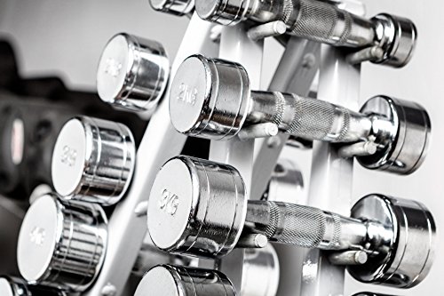 Chrom Hanteln Paar Gerändelter Griff 1 – 30 kg Kurzhantel Set - 6