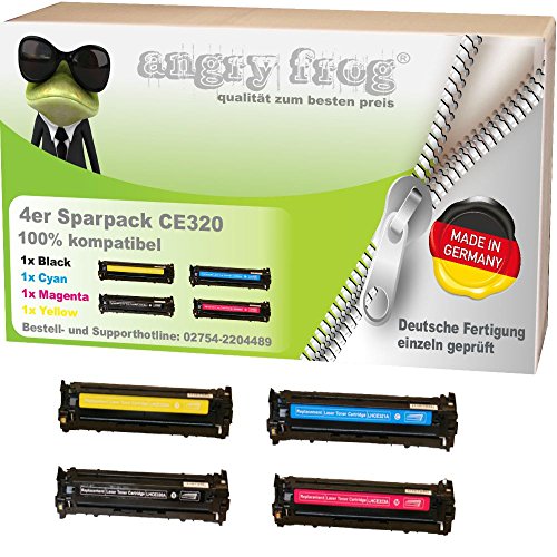 4x Toner kompatibel zu CE320, CE321, CE322, CE323 für HP ColorLaserJet PRO CP1525N HP ColorLaserJet PRO CP1525N HP ColorLaserJet PRO CM1415FN HP ColorLaserJet PRO CM1415FNW HP 128A
