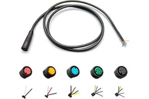 HUDAMZKY Ebike Cable Extension - Julet Female Male 2/3/4/5/6 Pin Extension Connector Waterproof Plug for Electric Bicycle Display Throttle PAS Ebike Parts (6Pin Female)